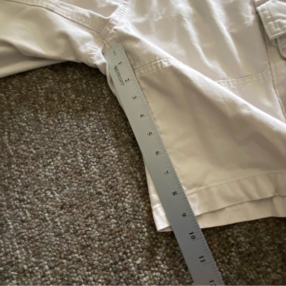 Nautica Shorts Mens Size 36W Cargo White Button Fly Zip Cotton Pockets - Picture 4 of 10